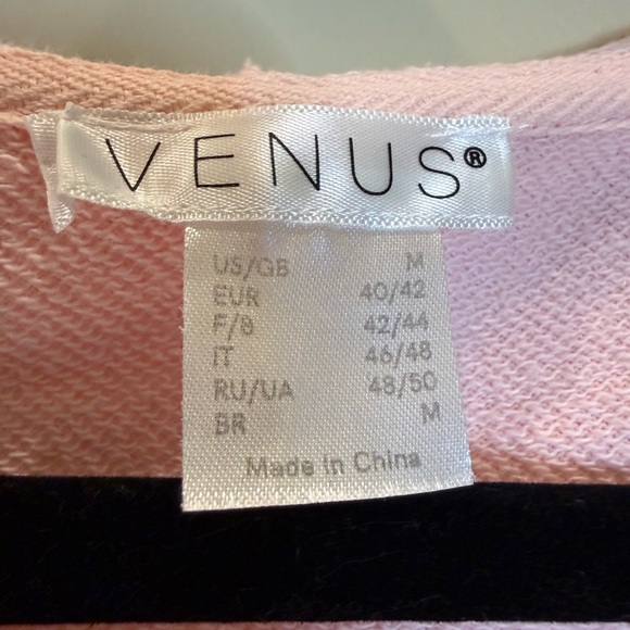 VENUS Light Pink Lace-Up and pearl detail Sleeve Hoodie - Picture 6 of 6